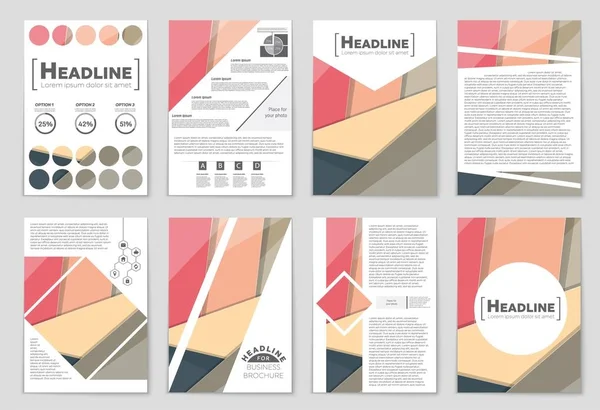 Hintergrundset für abstrakte Vektorlayouts. für Art Template Design, Liste, Titelseite, Mockup Broschüre Themenstil, Banner, Idee, Cover, Booklet, Druck, Flyer, Buch, Blanko, Karte, Anzeige, Schild, Blatt,, A4 — Stockvektor