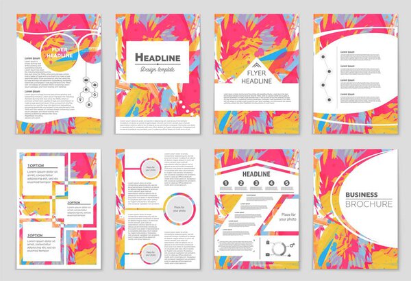 Abstract vector layout background set. For art template design, list, front page, mockup brochure theme style, banner, idea, cover, booklet, print, flyer, book, blank, card, ad, sign, sheet,, a4.