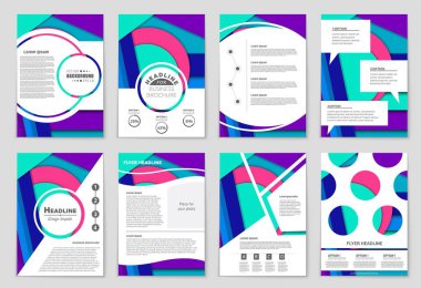 Soyut vektör düzen arka plan set. Sanat tasarım şablonu, liste, ön sayfa, mockup broşür Tema stili, afiş, fikir, kapak, kitapçık, baskı, el ilanı için kitap, boş, kartı, reklam, işareti, sayfa,, a4