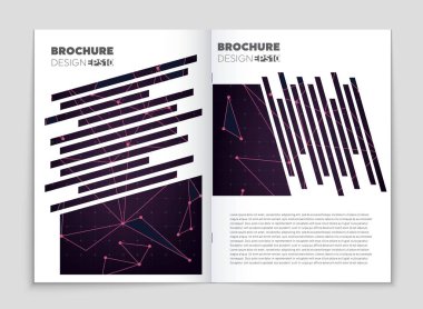 Soyut vektör düzen arka plan set. Sanat tasarım şablonu, liste, ön sayfa, mockup broşür Tema stili, afiş, fikir, kapak, kitapçık, baskı, el ilanı için kitap, boş, kartı, reklam, işareti, sayfa a4