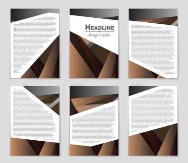 Soyut vektör düzen arka plan set. Sanat tasarım şablonu, liste, ön sayfa, mockup broşür Tema stili, afiş, fikir, kapak, kitapçık, baskı, el ilanı için kitap, boş, kartı, reklam, işareti, sayfa,, a4