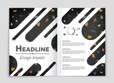 Soyut vektör düzen arka plan set. Sanat tasarım şablonu, liste, ön sayfa, mockup broşür Tema stili, afiş, fikir, kapak, kitapçık, baskı, el ilanı için kitap, boş, kartı, reklam, işareti, sayfa,, a4.