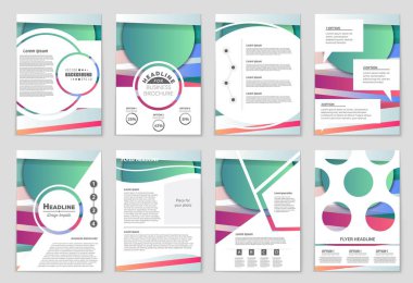Soyut vektör düzen arka plan set. Sanat tasarım şablonu, liste, ön sayfa, mockup broşür Tema stili, afiş, fikir, kapak, kitapçık, baskı, el ilanı için kitap, boş, kartı, reklam, işareti, sayfa,, a4