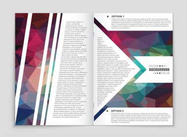 Soyut vektör düzen arka plan set. Sanat tasarım şablonu, liste, ön sayfa, mockup broşür Tema stili, afiş, fikir, kapak, kitapçık, baskı, el ilanı için kitap, boş, kartı, reklam, işareti, sayfa a4.