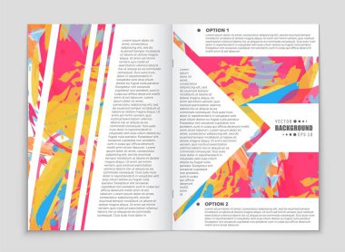 Soyut vektör düzen arka plan set. Sanat tasarım şablonu, liste, ön sayfa, mockup broşür Tema stili, afiş, fikir, kapak, kitapçık, baskı, el ilanı için kitap, boş, kartı, reklam, işareti, sayfa,, a4.