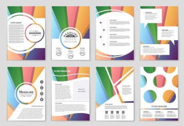 Soyut vektör düzen arka plan set. Sanat tasarım şablonu, liste, ön sayfa, mockup broşür Tema stili, afiş, fikir, kapak, kitapçık, baskı, el ilanı için kitap, boş, kartı, reklam, işareti, sayfa,, a4
