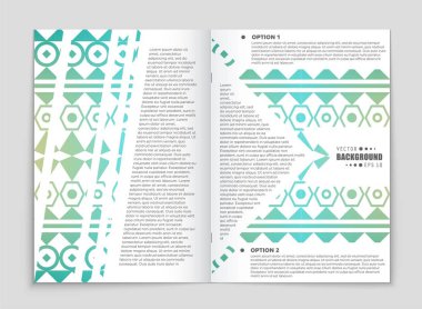 Soyut vektör düzen arka plan set. Sanat tasarım şablonu, liste, ön sayfa, mockup broşür Tema stili, afiş, fikir, kapak, kitapçık, baskı, el ilanı için kitap, boş, kartı, reklam, işareti, sayfa a4