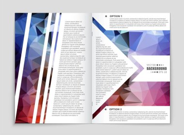 Soyut vektör düzen arka plan set. Sanat tasarım şablonu, liste, ön sayfa, mockup broşür Tema stili, afiş, fikir, kapak, kitapçık, baskı, el ilanı için kitap, boş, kartı, reklam, işareti, sayfa a4.