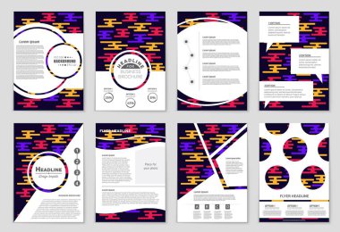 Soyut vektör düzen arka plan set. Sanat tasarım şablonu, liste, ön sayfa, mockup broşür Tema stili, afiş, fikir, kapak, kitapçık, baskı, el ilanı için kitap, boş, kartı, reklam, işareti, sayfa a4