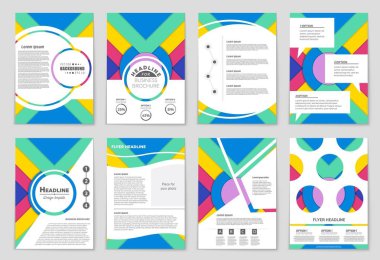 Soyut vektör düzen arka plan set. Sanat tasarım şablonu, liste, ön sayfa, mockup broşür Tema stili, afiş, fikir, kapak, kitapçık, baskı, el ilanı için kitap, boş, kartı, reklam, işareti, sayfa,, a4
