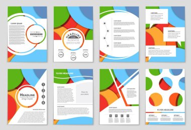 Soyut vektör düzen arka plan set. Sanat tasarım şablonu, liste, ön sayfa, mockup broşür Tema stili, afiş, fikir, kapak, kitapçık, baskı, el ilanı için kitap, boş, kartı, reklam, işareti, sayfa,, a4