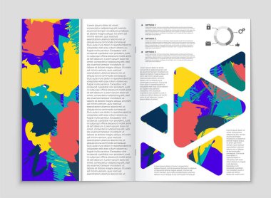 Soyut vektör düzen arka plan set. Sanat tasarım şablonu, liste, ön sayfa, mockup broşür Tema stili, afiş, fikir, kapak, kitapçık, baskı, el ilanı için kitap, boş, kartı, reklam, işareti, sayfa,, a4.