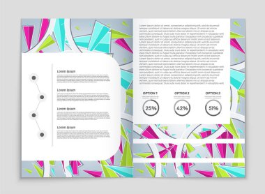 Soyut vektör düzen arka plan set. Sanat tasarım şablonu, liste, ön sayfa, mockup broşür Tema stili, afiş, fikir, kapak, kitapçık, baskı, el ilanı için kitap, boş, kartı, reklam, işareti, sayfa a4
