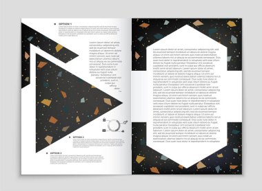 Soyut vektör düzen arka plan set. Sanat tasarım şablonu, liste, ön sayfa, mockup broşür Tema stili, afiş, fikir, kapak, kitapçık, baskı, el ilanı için kitap, boş, kartı, reklam, işareti, sayfa,, a4.