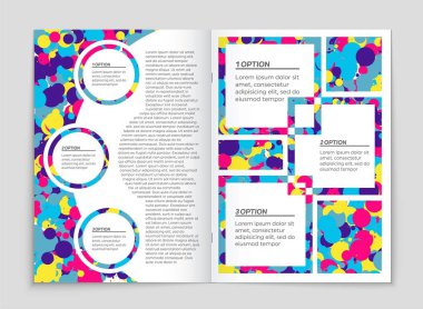 Soyut vektör düzen arka plan set. Sanat tasarım şablonu, liste, ön sayfa, mockup broşür Tema stili, afiş, fikir, kapak, kitapçık, baskı, el ilanı için kitap, boş, kartı, reklam, işareti, sayfa a4