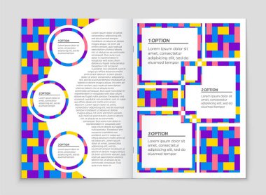 Soyut vektör düzen arka plan set. Sanat tasarım şablonu, liste, ön sayfa, mockup broşür Tema stili, afiş, fikir, kapak, kitapçık, baskı, el ilanı için kitap, boş, kartı, reklam, işareti, sayfa a4.