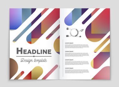 Soyut vektör düzen arka plan set. Sanat tasarım şablonu, liste, ön sayfa, mockup broşür Tema stili, afiş, fikir, kapak, kitapçık, baskı, el ilanı için kitap, boş, kartı, reklam, işareti, sayfa a4.