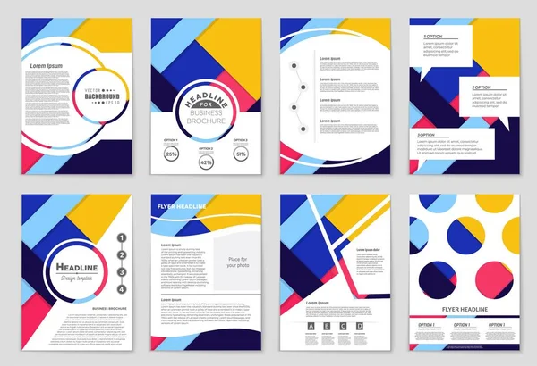 Soyut vektör düzen arka plan set. Sanat tasarım şablonu, liste, ön sayfa, mockup broşür Tema stili, afiş, fikir, kapak, kitapçık, baskı, el ilanı için kitap, boş, kartı, reklam, işareti, sayfa,, a4