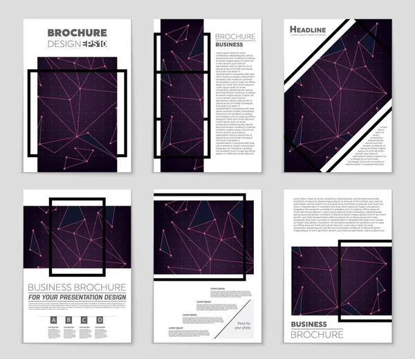 Hintergrundset für abstrakte Vektorlayouts. für Art Template Design, Liste, Titelseite, Mockup Broschüre Themenstil, Banner, Idee, Cover, Booklet, Druck, Flyer, Buch, Blanko, Karte, Anzeige, Schild, Blatt, A4 — Stockvektor