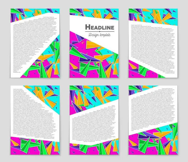 Abstract vector lay-out achtergrond instellen. Voor kunst sjabloonontwerp, lijst, voorpagina, mockup de stijl van het thema van de brochure, banner, idee, cover, boekje, print, flyer, boek, leeg, kaart, advertentie, teken, blad, a4 — Stockvector