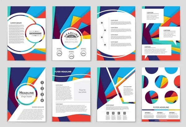 Soyut vektör düzen arka plan set. Sanat tasarım şablonu, liste, ön sayfa, mockup broşür Tema stili, afiş, fikir, kapak, kitapçık, baskı, el ilanı için kitap, boş, kartı, reklam, işareti, sayfa,, a4