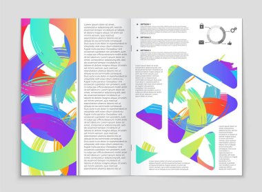 Soyut vektör düzen arka plan set. Sanat tasarım şablonu, liste, ön sayfa, mockup broşür Tema stili, afiş, fikir, kapak, kitapçık, baskı, el ilanı için kitap, boş, kartı, reklam, işareti, sayfa,, a4.