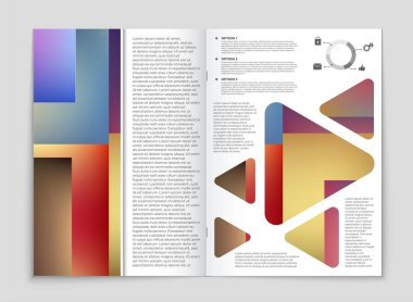 Soyut vektör düzen arka plan set. Sanat tasarım şablonu, liste, ön sayfa, mockup broşür Tema stili, afiş, fikir, kapak, kitapçık, baskı, el ilanı için kitap, boş, kartı, reklam, işareti, sayfa a4.