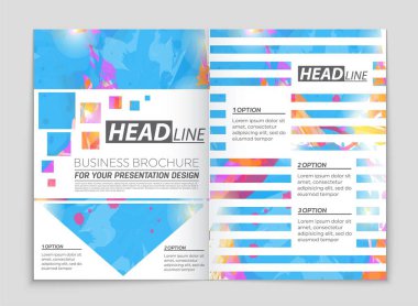 Soyut vektör düzen arka plan set. Sanat tasarım şablonu, liste, ön sayfa, mockup broşür Tema stili, afiş, fikir, kapak, kitapçık, baskı, el ilanı için kitap, boş, kartı, reklam, işareti, sayfa,, a4.