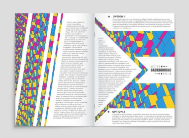 Soyut vektör düzen arka plan set. Sanat tasarım şablonu, liste, ön sayfa, mockup broşür Tema stili, afiş, fikir, kapak, kitapçık, baskı, el ilanı için kitap, boş, kartı, reklam, işareti, sayfa,, a4.