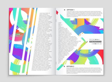 Soyut vektör düzen arka plan set. Sanat tasarım şablonu, liste, ön sayfa, mockup broşür Tema stili, afiş, fikir, kapak, kitapçık, baskı, el ilanı için kitap, boş, kartı, reklam, işareti, sayfa,, a4.