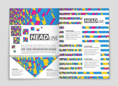 Soyut vektör düzen arka plan set. Sanat tasarım şablonu, liste, ön sayfa, mockup broşür Tema stili, afiş, fikir, kapak, kitapçık, baskı, el ilanı için kitap, boş, kartı, reklam, işareti, sayfa,, a4.