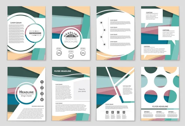 Abstract vector lay-out achtergrond instellen. Voor kunst sjabloonontwerp, lijst, voorpagina, mockup de stijl van het thema van de brochure, banner, idee, cover, boekje, print, flyer, boek, leeg, kaart, advertentie, teken, blad,, a4 — Stockvector