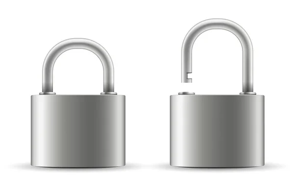 Illustration Vectorielle Créative Cadenas Fermé Réaliste Pour Protection Vie Privée — Image vectorielle