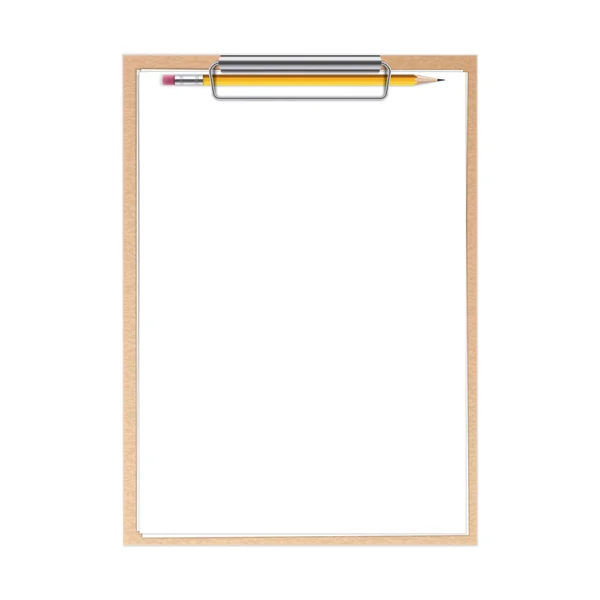 Creative vector illustration of realistic clipboard with paper sheets and pen with isolated on transparent background. Art design blank template mockup. Abstract concept graphic element — Stock Vector