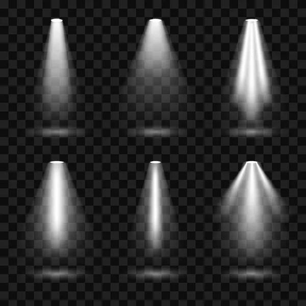 Spotlight shine effects on a dark background Stock Vector Image by