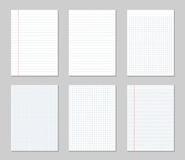 Творческая векторная иллюстрация реалистичного квадрата, подкладки бумаги чистые листы набор изолированы на прозрачном фоне. Арт-дизайнерские линии, блокнот с полями. Абстрактный концепт графический элемент — стоковый вектор