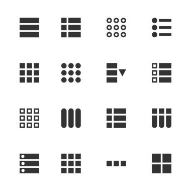 Hamburger UI, Ux menü kullanıcı arabirimi hareket simgeleri arka plan üzerinde izole yaratıcı vektör Illustration. Sanat Tasarım web navigasyon arayüzü düğme denetimleri. Soyut kavram grafik öğesi