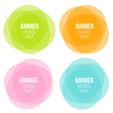 Yaratıcı vektör Illustration soyut afiş yuvarlak renkli. Renkler şekil sanat tasarım yerleşimi. Eğlenceli etiket formu. Kağıt tarzı nokta. Reklam veya yazdırma için soyut kavram grafik etiket öğe.