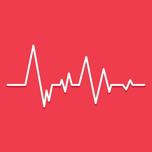 Kreativ vektor illustration av hjärtats linje kardiogram isolerad på bakgrunden. Konstdesign hälsa medicinska hjärtslag puls. Abstrakt begreppsgrafiskt element — Stock vektor