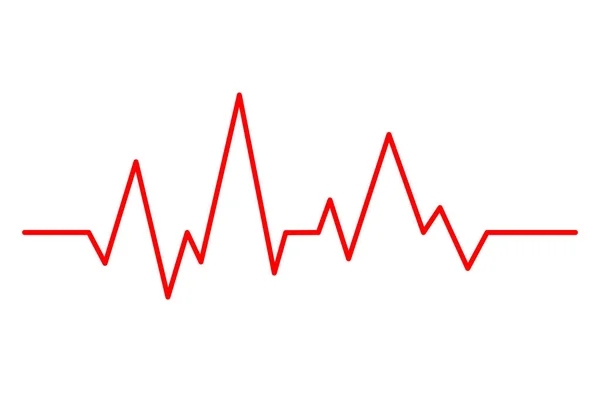 Ilustración vectorial creativa de cardiograma de línea cardíaca aislado sobre fondo. Diseño de arte salud pulso médico latido del corazón. Concepto abstracto elemento gráfico — Vector de stock