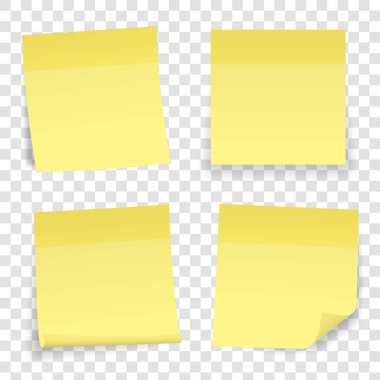 Post Not kağıtları etiket PIN şeffaf arka plan üzerinde izole yaratıcı vektör Illustration. Şeffaf yapışkan yapışkan bant sanat tasarım. Soyut kavram grafik öğesi. Sayfa tasarımınız için