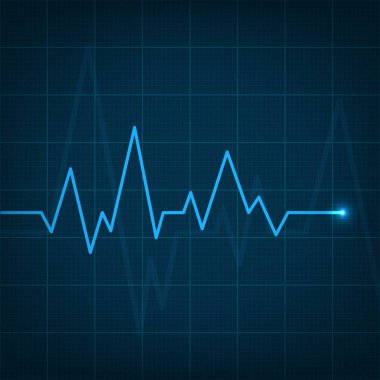 Arka planda kalp çizgisi kardiyogramının yaratıcı çizimi izole edildi. Sanat tasarımı, sağlık, kalp atışı nabzı. Soyut konsept grafik ögesi