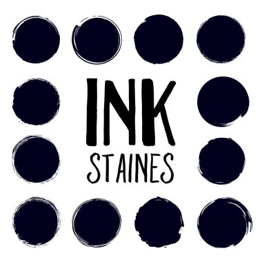 Suluboya el yaratıcı vektör çizim öğesi çizilmiş. Daire fırça konturu arka planlar. Sanat Tasarım boya. Soyut kavram renk grunge grafik. Etiket etiket. El yazısıyla yazılan sözlerin kaşe