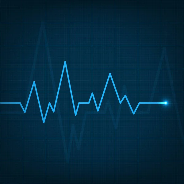 背景に孤立したハートライン心臓グラムの創造的なベクトルイラスト。アートデザイン｜健康医療ハートビートパルス。アブストラクトコンセプトグラフィック要素 — ストックベクタ