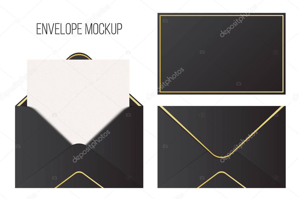 Creative vector illustration of open paper envelope isolated on background. For message, mail, email and business document. Art design. Abstract concept graphic element. Realistic mockup.