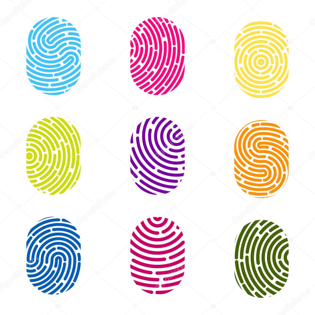 Creative vector illustration of fingerprint. Art design finger print. Security crime sign. Abstract concept graphic element. Thumbprint id