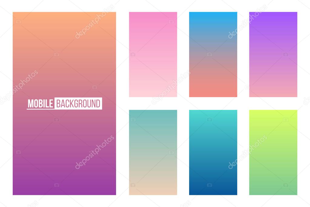 Creative vector illustration of mobile app soft color background. Art design modern screen. Mesh gradients. Abstract concept graphic element