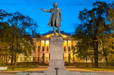 Büyük Rus şair Alexander Pushkin Ploshcha üzerinde anıt