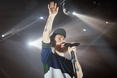 Yoann Lemoine performing at the club Cosmonavt. Stage name Woodkid clipart