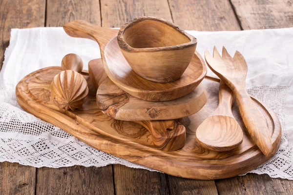 Olive wood kitchenware